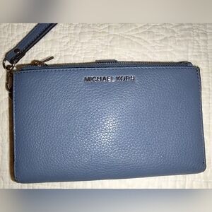 Michael Kors Jet Set Leather Double Zipper Wristlet/Wallet